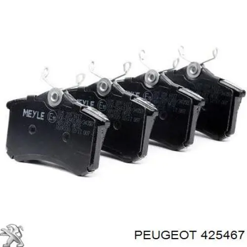 Sapatas do freio traseiras de disco 425467 Peugeot/Citroen
