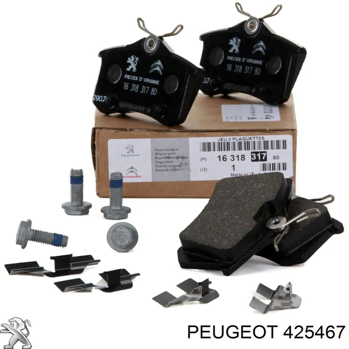 Задние дисковые колодки Peugeot/Citroen 425467