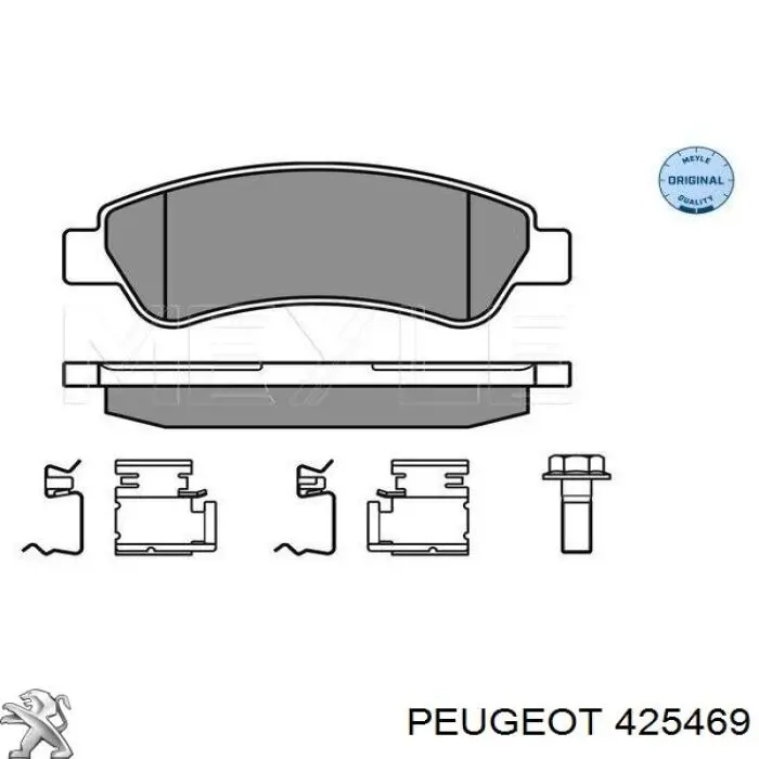 Купить 425469 Peugeot/Citroen Колодки тормозные задние, дисковые