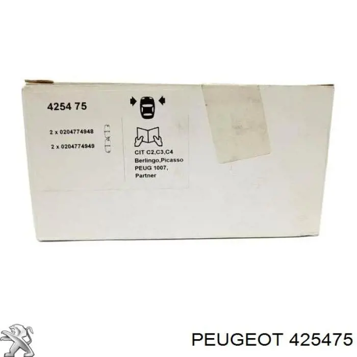 Sapatas do freio dianteiras de disco 425475 Peugeot/Citroen