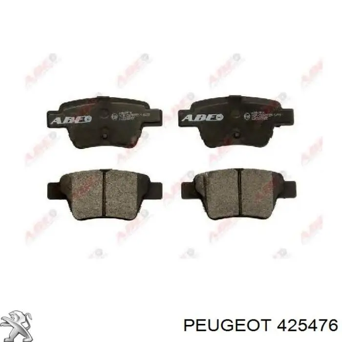 425476 Peugeot/Citroen колодки тормозные задние дисковые