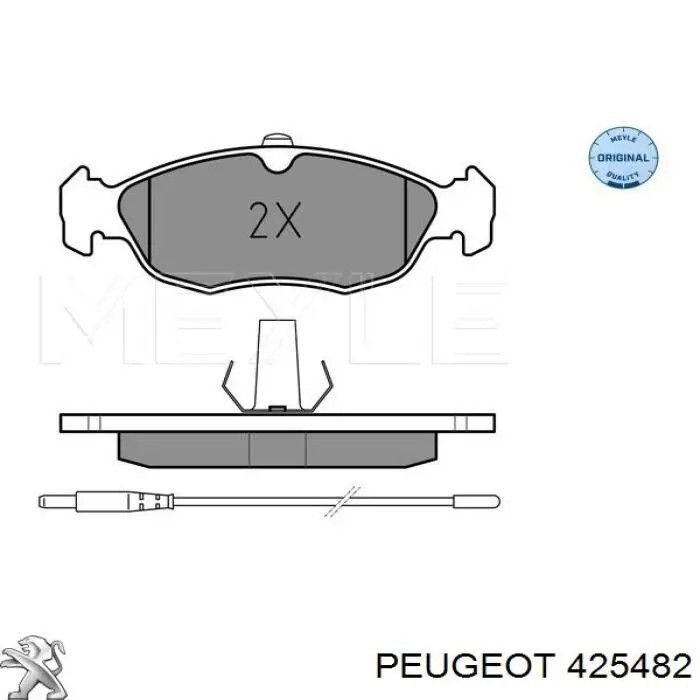 425482 Peugeot/Citroen колодки тормозные передние дисковые