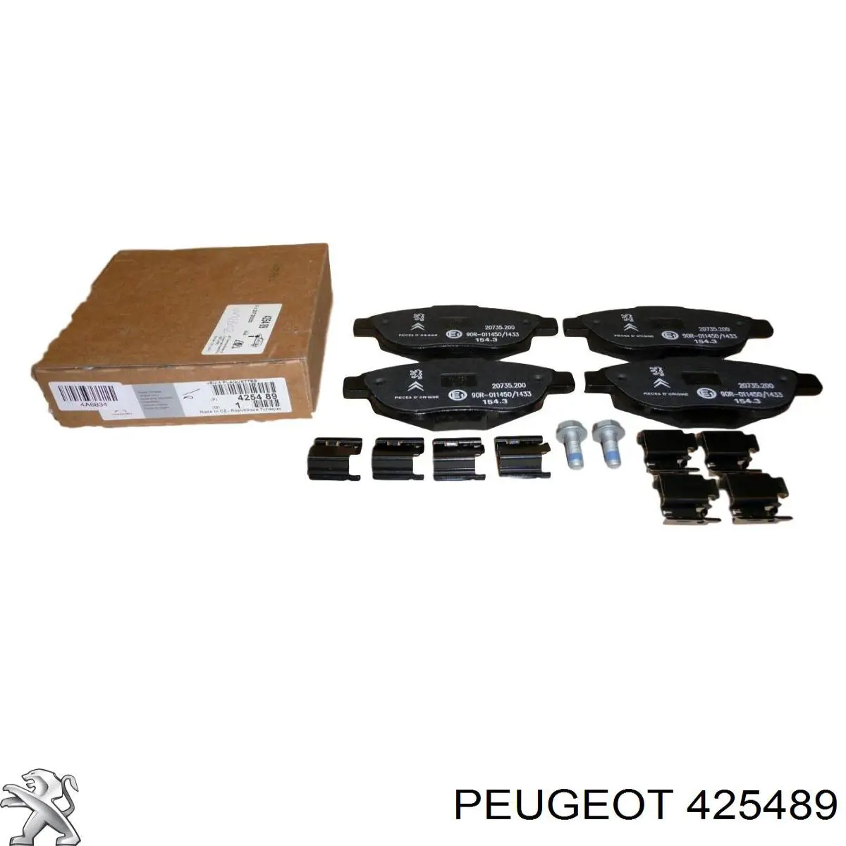 425489 Peugeot/Citroen sapatas do freio dianteiras de disco