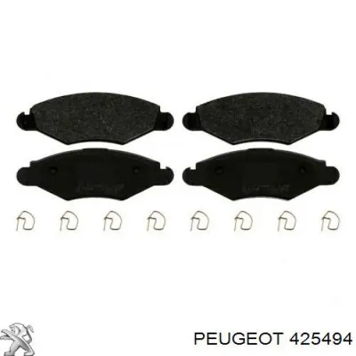 Передние тормозные колодки 425494 Peugeot/Citroen