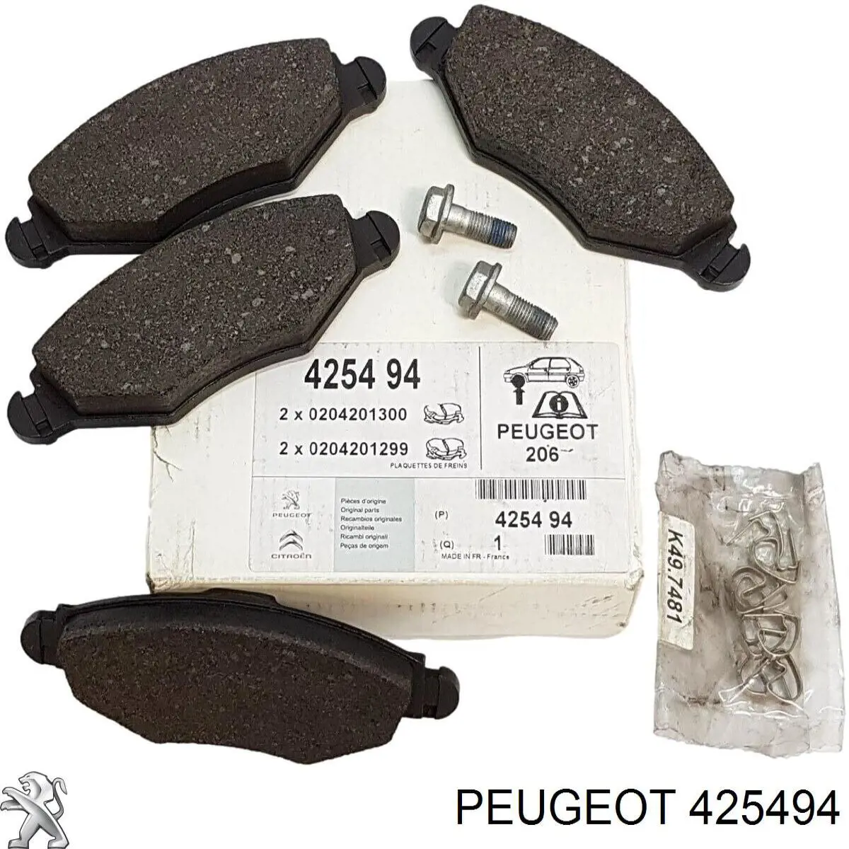 Тормозные колодки Peugeot/Citroen 425494