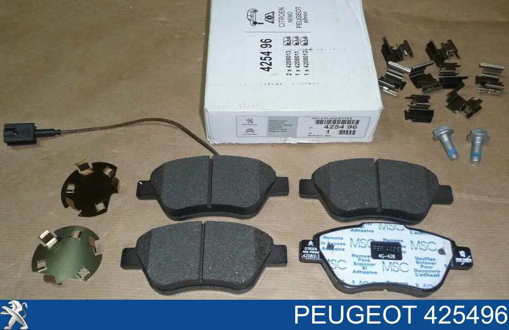 Колодки тормозные передние дисковые Peugeot/Citroen 425496