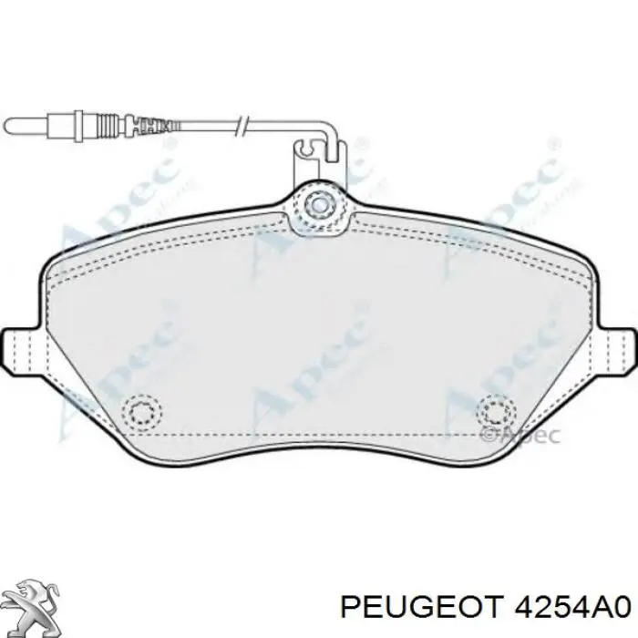 4254A0 Peugeot/Citroen Колодки передние