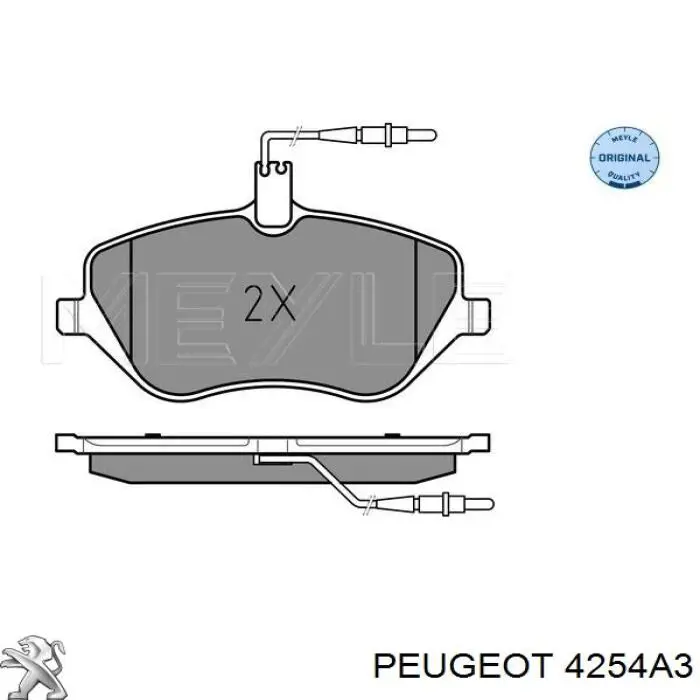 4254A3 Peugeot/Citroen колодки тормозные передние дисковые