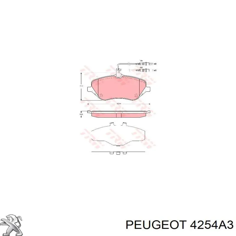 Купить 4254A3 Peugeot/Citroen Колодки тормозные