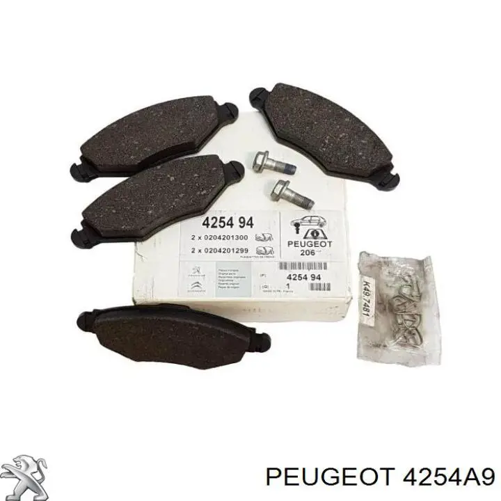 Передние тормозные колодки 4254A9 Peugeot/Citroen