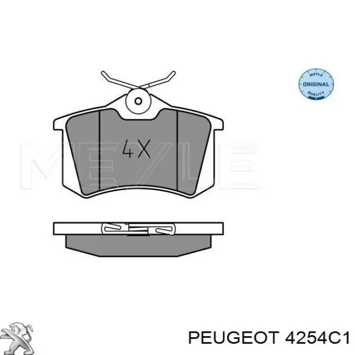 Колодки дисковые  Peugeot/Citroen 4254C1 цена, от 17.44 USD