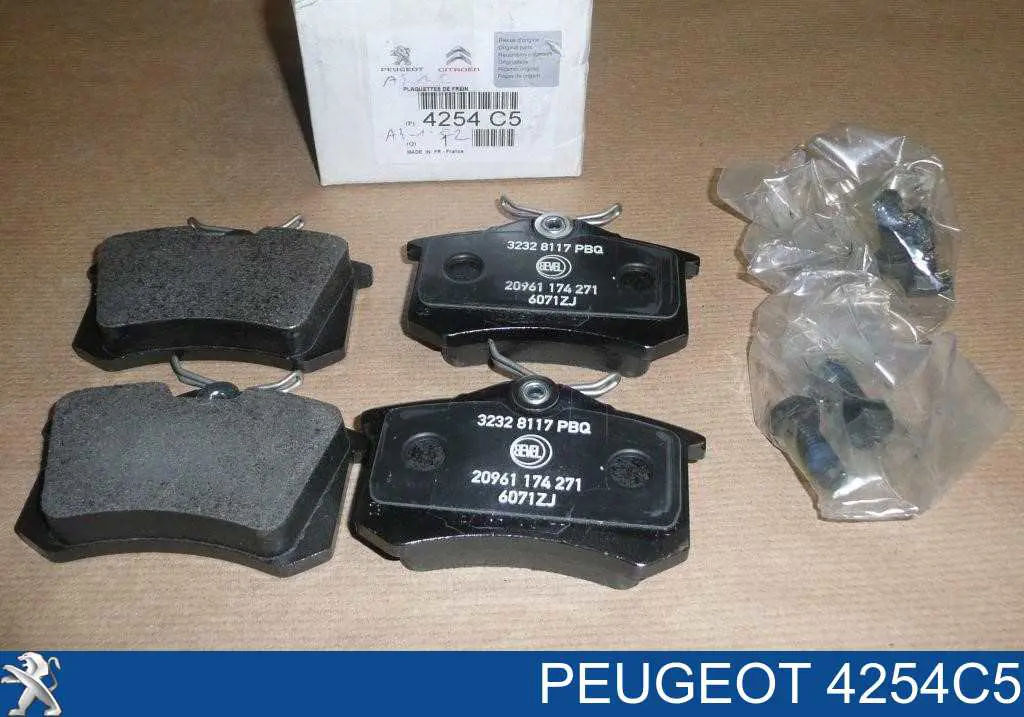 4254C5 Peugeot/Citroen колодки тормозные задние дисковые