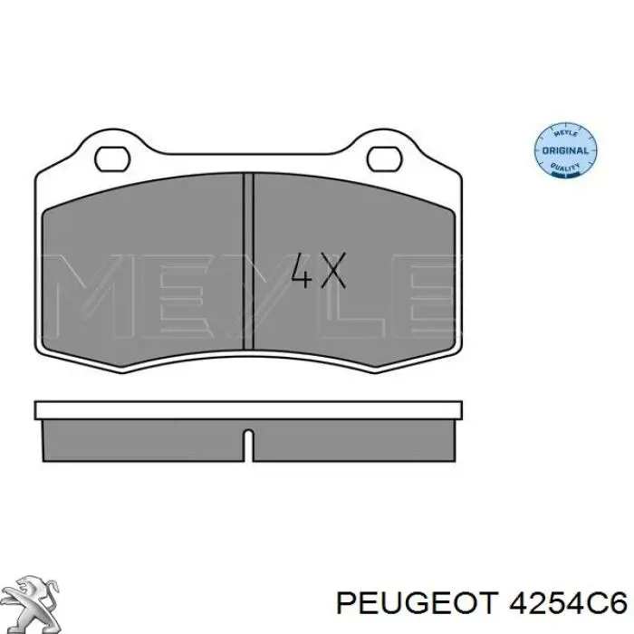 4254C6 Peugeot/Citroen колодки тормозные задние дисковые