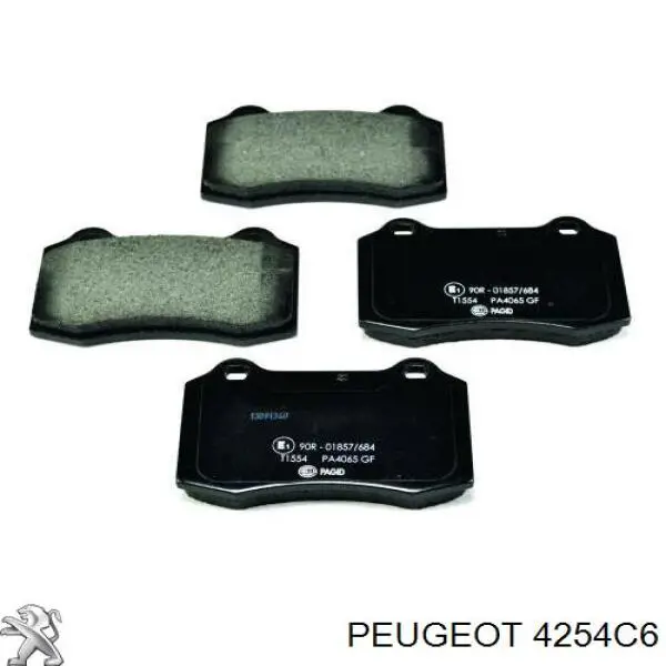Pastillas de freno traseras 4254C6 Peugeot/Citroen