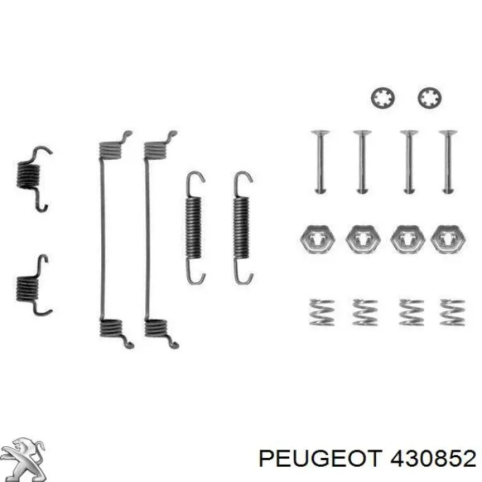 Монтажный комплект задних барабанных колодок Peugeot/Citroen 430852
