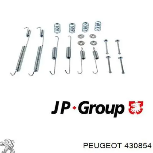 Купить 430854 Peugeot/Citroen Монтажный комплект задних барабанных колодок