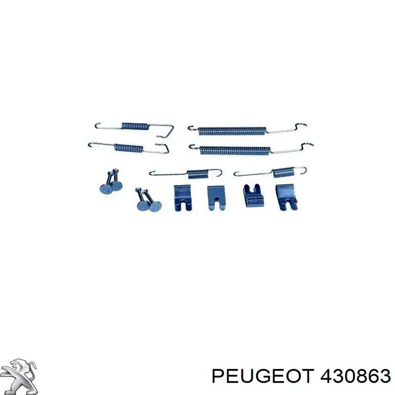 Juego de reparación, pastillas de frenos 430863 Peugeot/Citroen