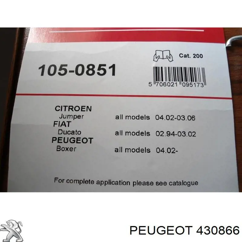 Установочный комплект задних барабанных колодок Peugeot/Citroen 430866 цена, от 8.77 USD