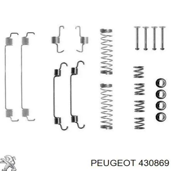 Монтажный комплект задних барабанных колодок Peugeot/Citroen 430869
