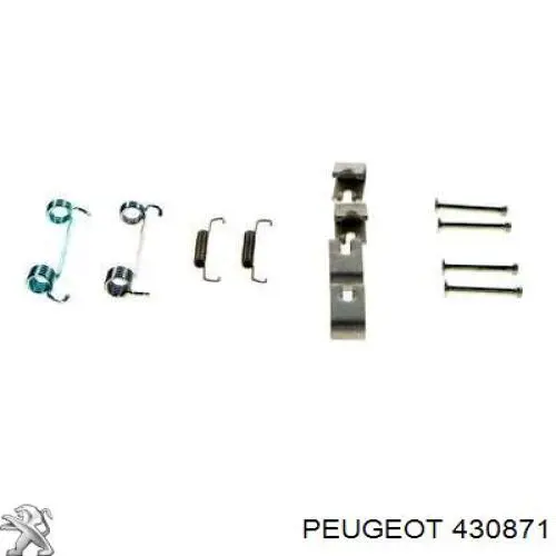 430871 Peugeot/Citroen mola das sapatas do freio de tambor traseiras