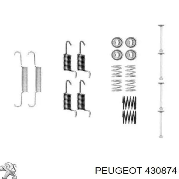 Монтажный комплект задних барабанных колодок Peugeot/Citroen 430874