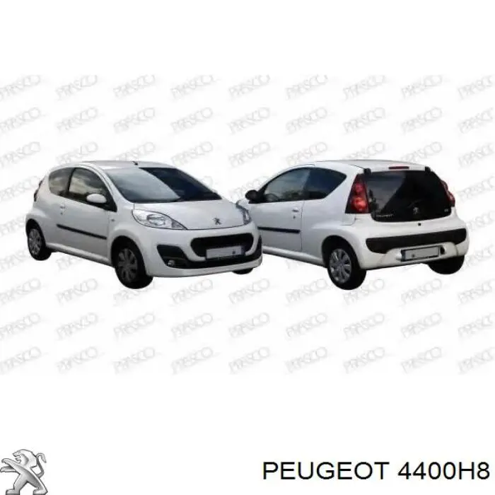 4400H8 Peugeot/Citroen Тормозной суппорт задний левый