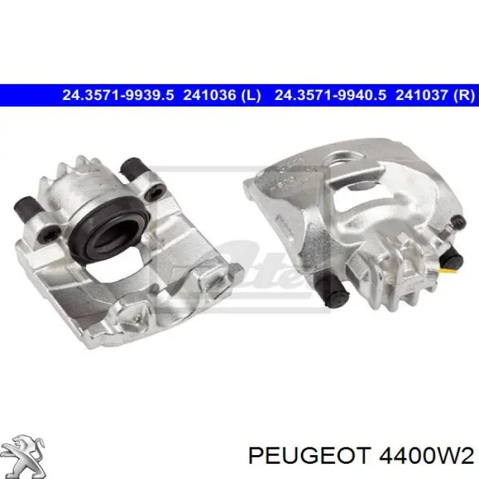 4400W2 Peugeot/Citroen суппорт тормозной передний правый
