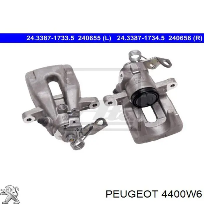 4400W6 Peugeot/Citroen Suporte do freio traseiro direito