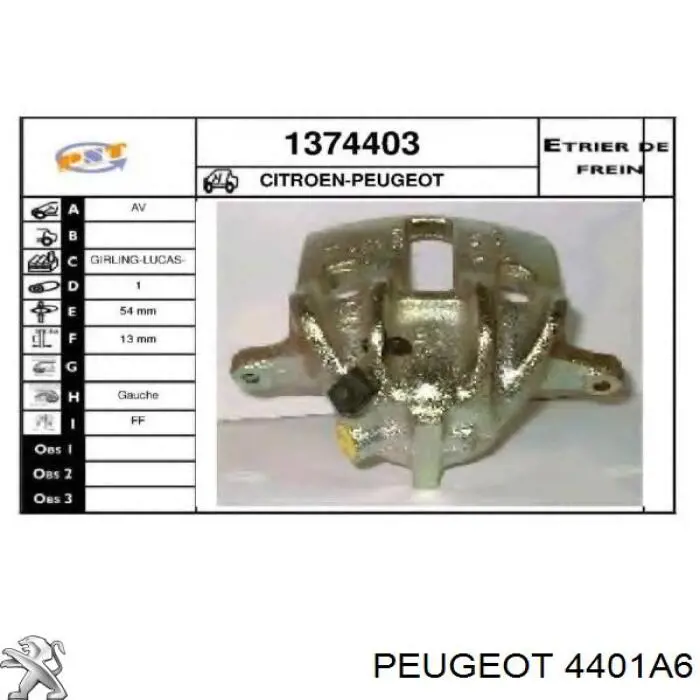 4401A6 Peugeot/Citroen