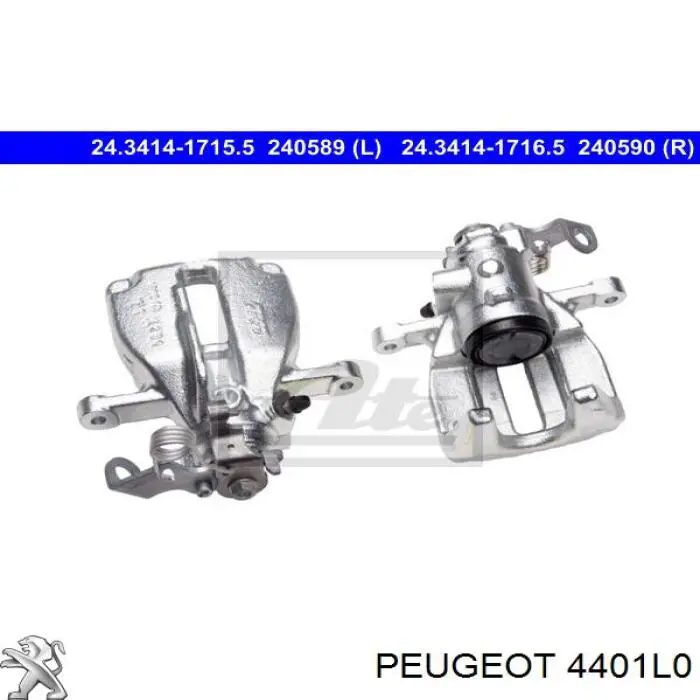 Задний левый суппорт Peugeot/Citroen 4401L0 цена, от 84.43 USD