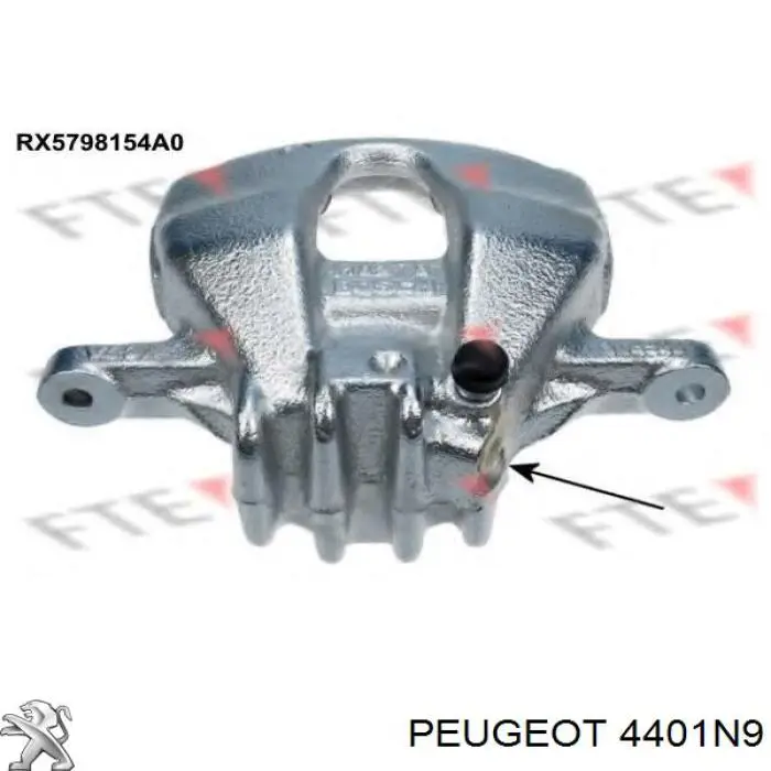 Купить 4401N9 Peugeot/Citroen Суппорт тормозной передний правый