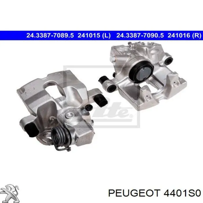 4401S0 Peugeot/Citroen суппорт тормозной задний левый