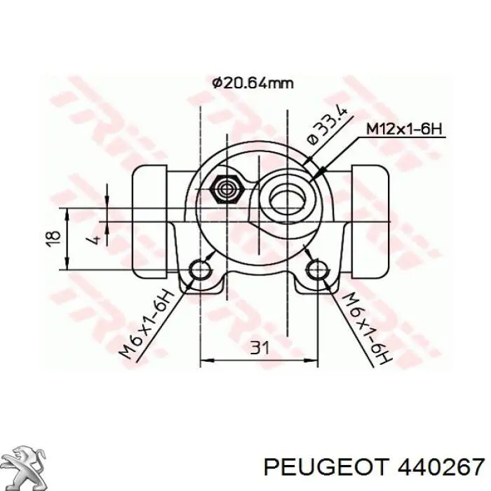 Цилиндр тормозной колесный 040345 Metelli