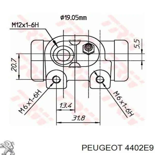 102822 Febi Цилиндр тормозной колесный, задний