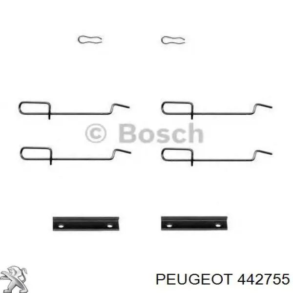 Ремкомплект тормозных колодок Peugeot/Citroen 442755