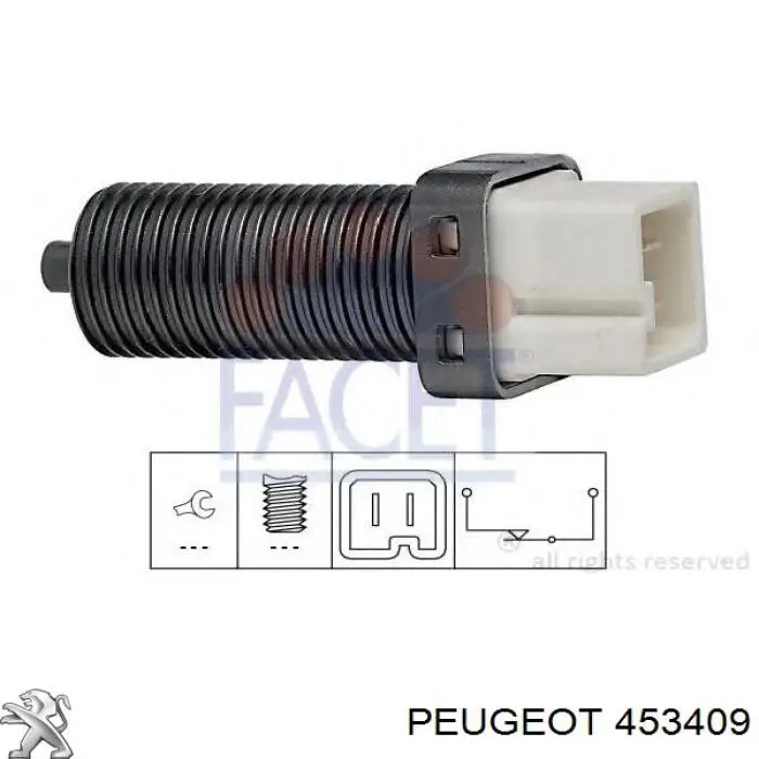 Датчик включения фонарей заднего хода Peugeot/Citroen 453409