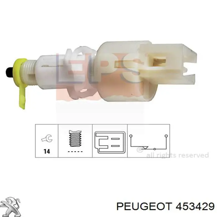 453429 Peugeot/Citroen датчик включения стопсигнала