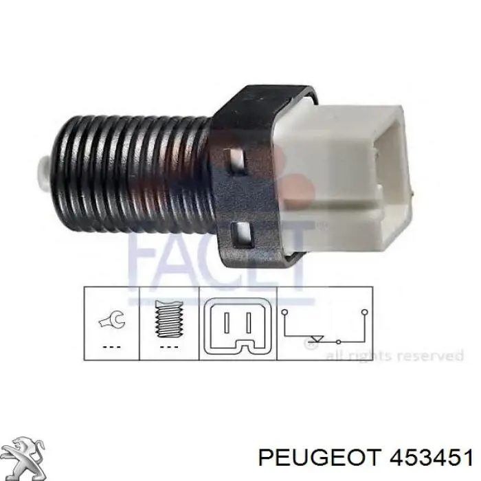 Interruptor Luz De Freno 453451 Peugeot/Citroen
