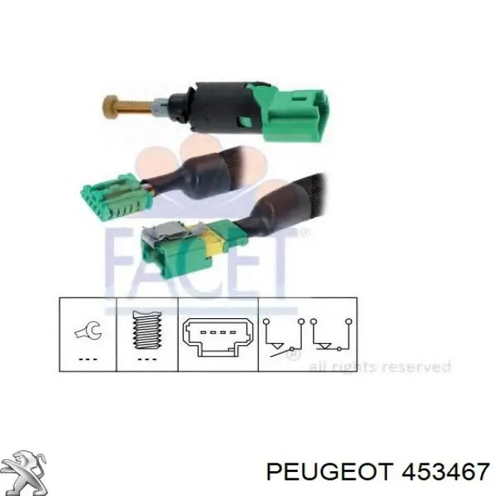 Датчик стоп сигнала 453467 Peugeot/Citroen