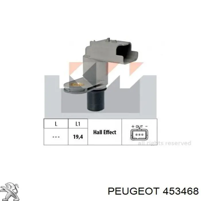 453468 Peugeot/Citroen датчик включения стопсигнала