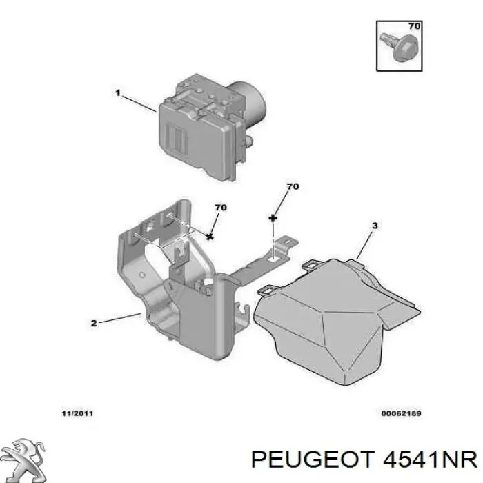 4541NR Peugeot/Citroen блок управления абс (abs гидравлический)