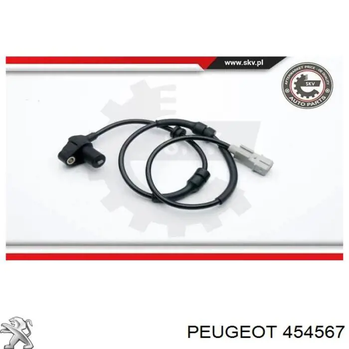 Sensor ABS delantero 454567 Peugeot/Citroen