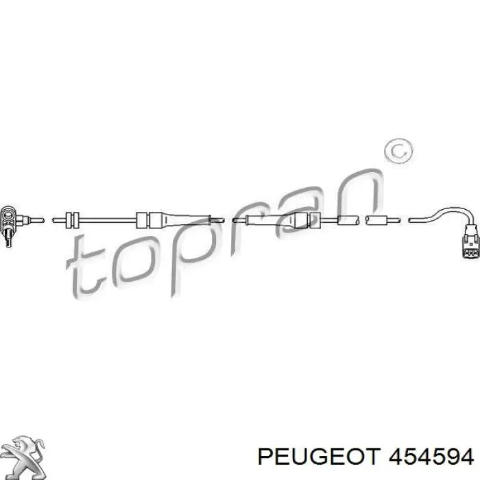 Передний левый датчик абс Peugeot/Citroen 454594