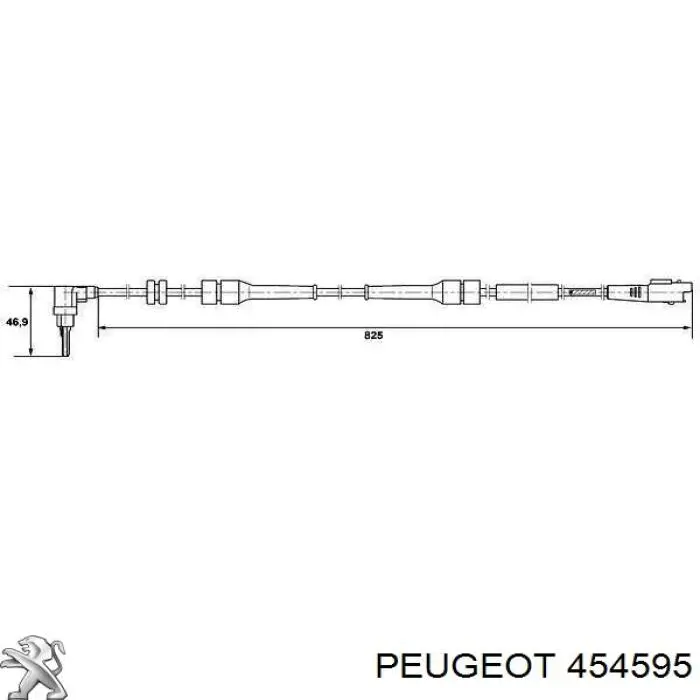 Датчик АБС (ABS) передний правый 454595 Peugeot/Citroen