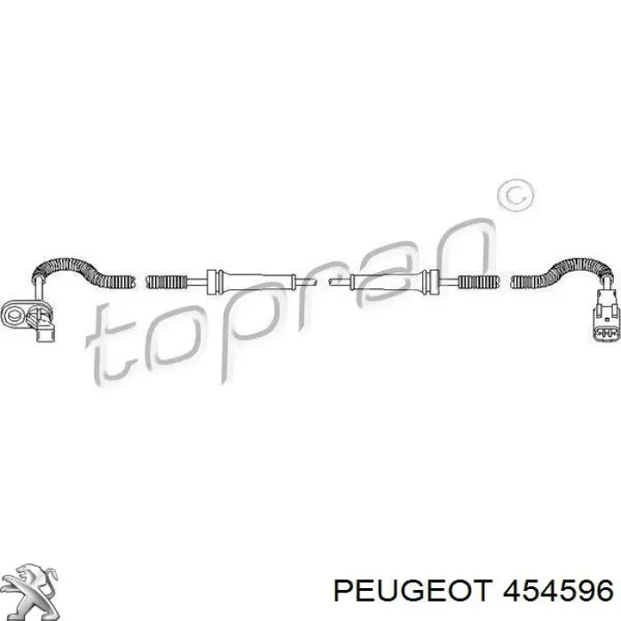 Sensor ABS trasero 454596 Peugeot/Citroen