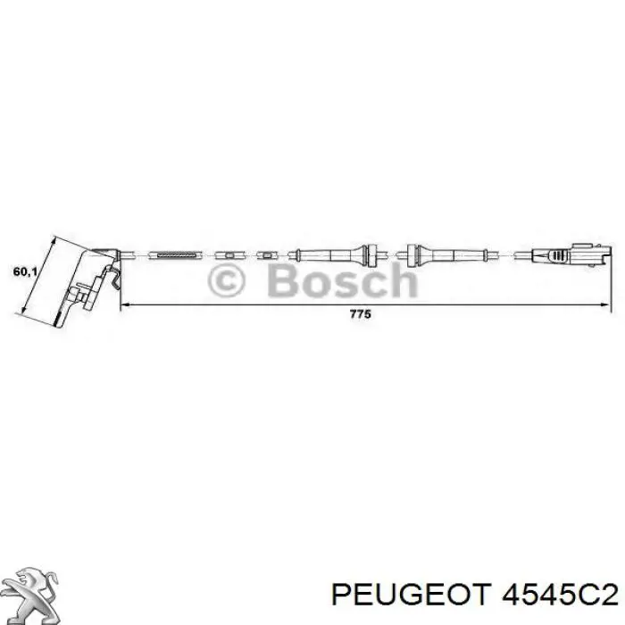 Датчик АБС задний 4545C2 Peugeot/Citroen