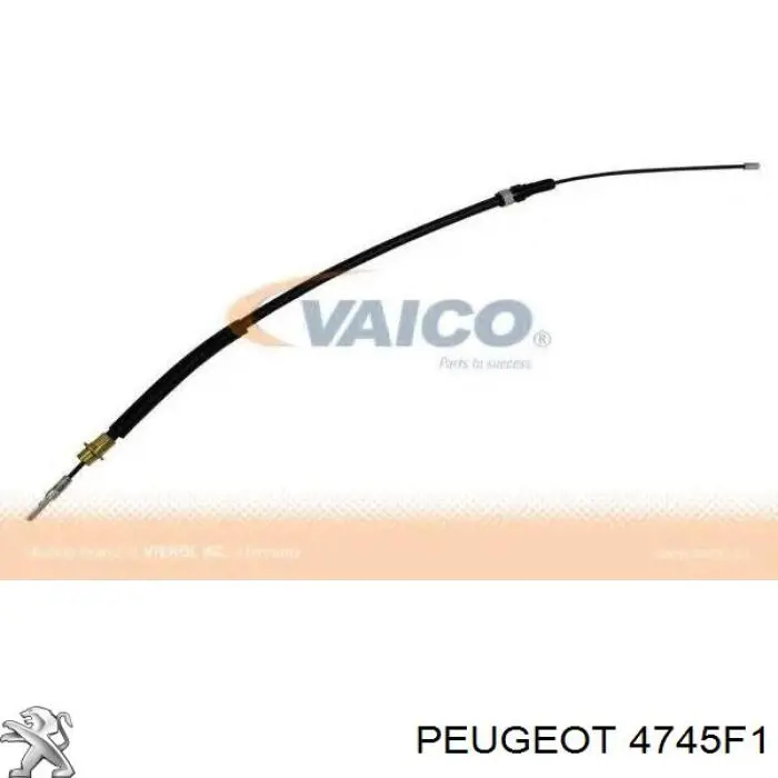 Cable de freno de mano trasero derecho 4745F1 Peugeot/Citroen