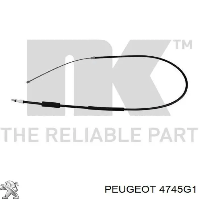Cable de freno de mano trasero derecho 4745G1 Peugeot/Citroen