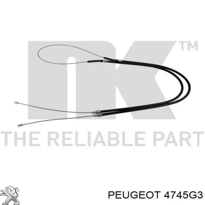 Cable de freno de mano trasero derecho/izquierdo 4745G3 Peugeot/Citroen