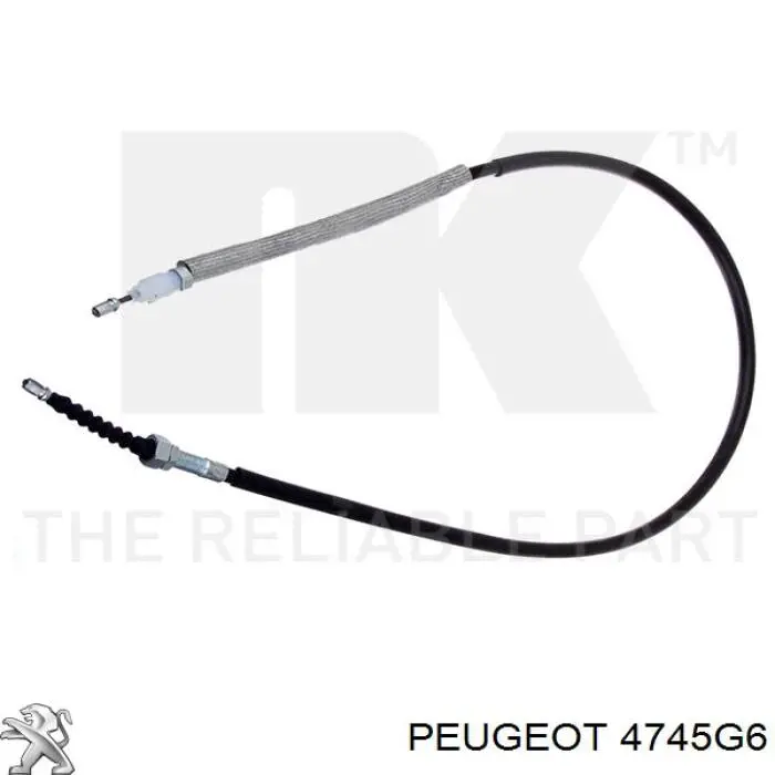Cable de freno de mano trasero derecho 4745G6 Peugeot/Citroen